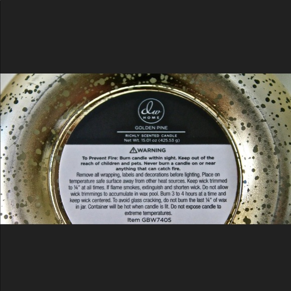 DW HOME CANDLE GOLDEN PINE RICHLY SCENTED HOLIDAY NEW - Picture 4 of 4